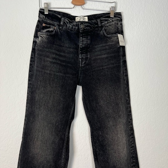 Free People Slit Front High Rise Straight Leg Jeans - Picture 5 of 13